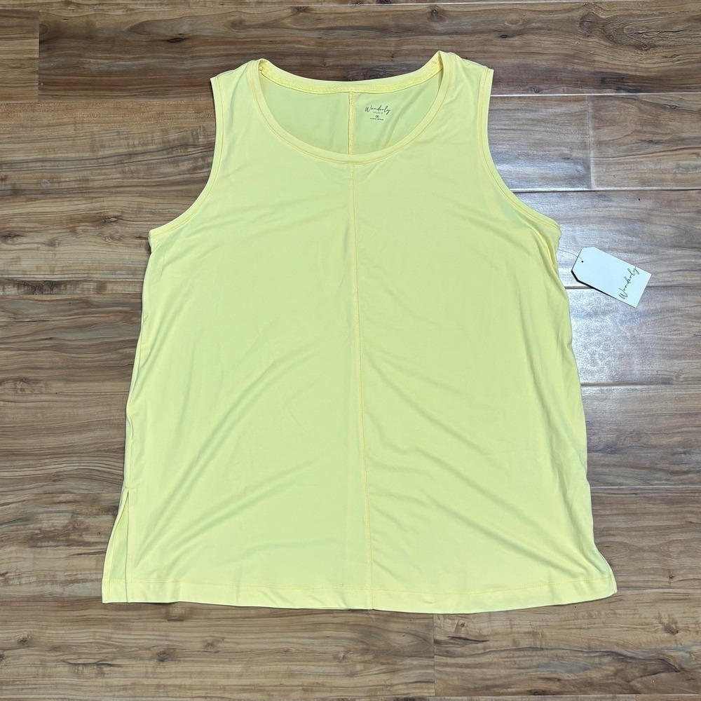 Wonderly Studio Womens Tank Top Sleeveless Yellow NWT Ladies 1X New Soft